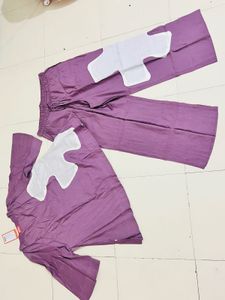 Lavender Slub 2-Piece Lounge Set