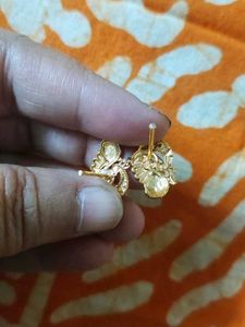 1gm Gold Polish Earring Pair