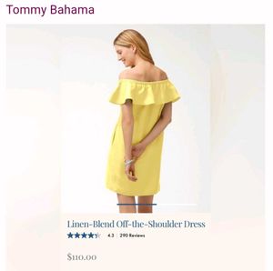 Tommy Bahama Off Shoulder Dress With Pockets