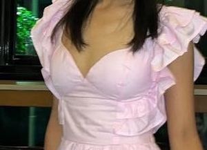 Pink Ruffle Mini Dress