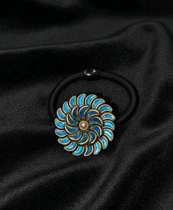 Blue Flower Hair Tie