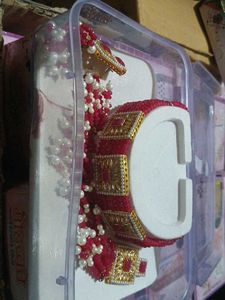 Elegant Red & Gold Jewelry Set