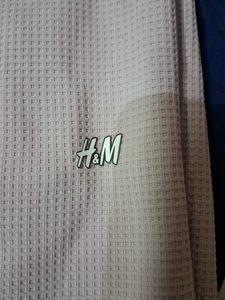 H&amp;M Light Pink Waffle Knit Polo T-Shirt