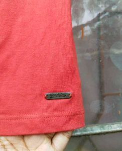 Red Short Sleeve Crop Tshirt