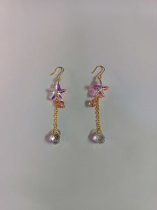 Cute Lightweight Golden Starfish Handmade Earrings