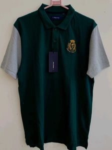 FRATINI Color Block Cotton Polo Tshirt.