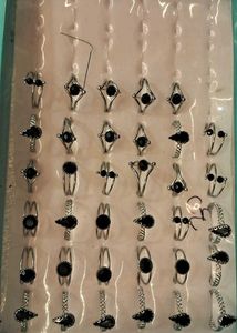 Pack Of 25 adjustable Silver Rings
