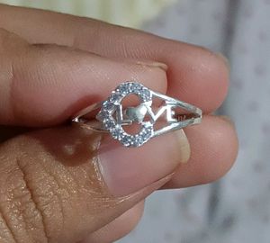 Real Silver Love Ring