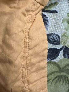 Not  Used Gold Self Embroidery Blouse