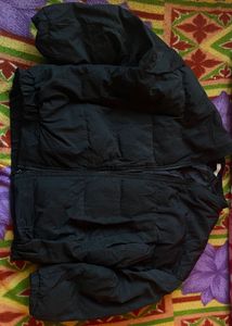 oversized black puffer jacket