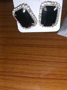 Black Stone Earrings