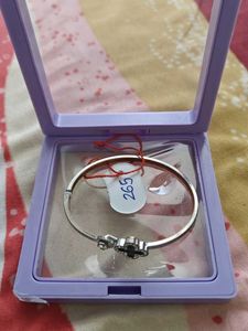 Silver Braslate with Purple Stone