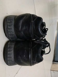 Black Leather Sneakers