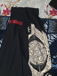 Black Graphic Print Pant