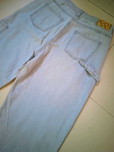 ✨ Light-Wash Utility Cargo Jeans – Stretch Fit 26-