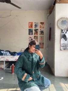 Green Fuzzy Coat