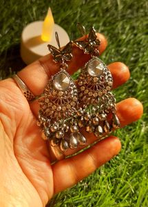 Silver Oxidized Earrings🖤