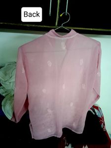 Pink Embroidered Kurti