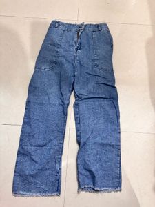Blue Straight Leg low waist Jeans