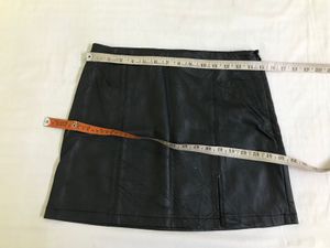 Black Faux Leather Skirt Waist 30