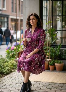 Floral Print Midi Dress