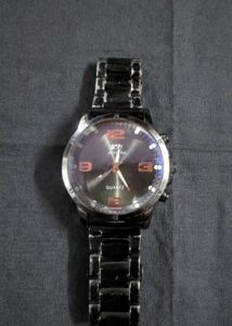 SACORRA Black Quartz Watch (Used)