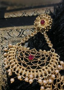 Elegant Gold &amp; Chandbali Earrings Combo