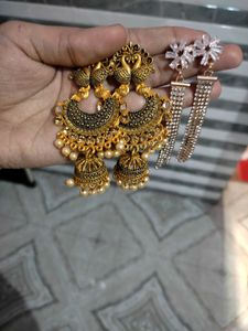 Pack Of 2 Earning Set Party Wear Combo No. Coin