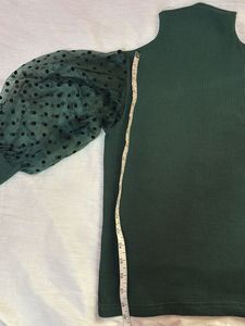 Price Drop ‼️Chic Green Turtle Neck Top