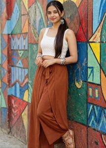 Origami Rust Wrap Palazzos 🌿 Summer Chic 🔥🔥!