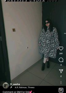 Black &amp; White Print Dress