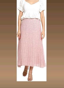 Floral Pleated Skirt