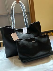 NEW Guess Vikky Black Tote Bag + Pouch