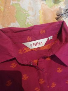 Pink And Orange 2 Layered Dress/Kurti, Size-XS