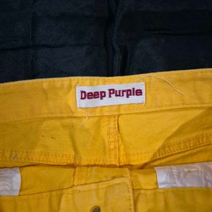 Micro Mini Yellow Denim Skirt /Genz