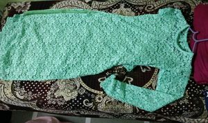 Mint Green Lace Long Sleeve Dress