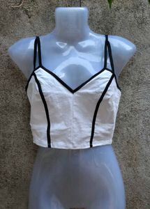 I. SEXY OFF WHITE CORSET TOP