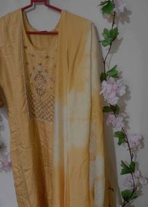 Yellow Kurta set Yok part embroidery