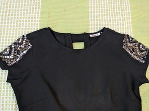 Original ONLY Black Knee Length Party Wear Dress