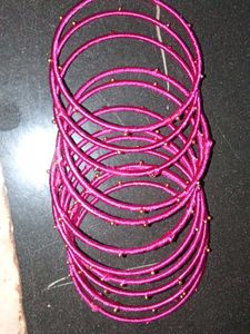 Pink Silk Thread Bangles