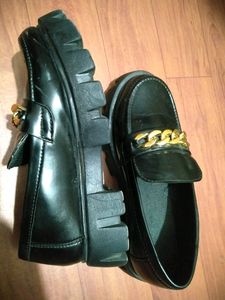 Black Heel Loafer For Women