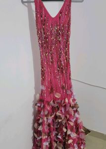 Rose Pink Couture Party Gown