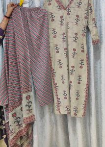 Beautiful Cotton Kurta Duppata Pant Set