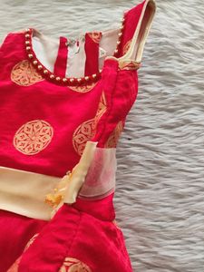 Red Girls Fancy Frock | Bust 22| Waist 20