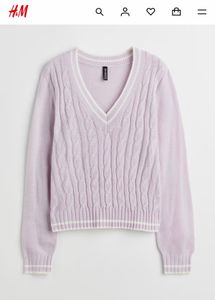 H&M Lavender Cable Knit Sweater