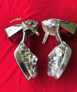 Sparkly Silver Heels