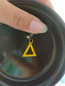 Yellow Triangle Earrings