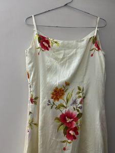 Satin floral dress