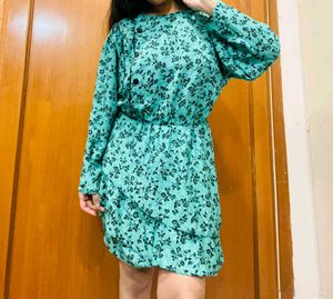 Vintage Floral Print Dress