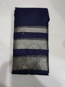 Elegant Navy Blue Saree